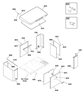 Enclosure Group Diagram and Parts List for 040585-00  Briggs and Stratton Generator